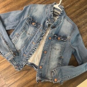 Ruffle Denim jacket